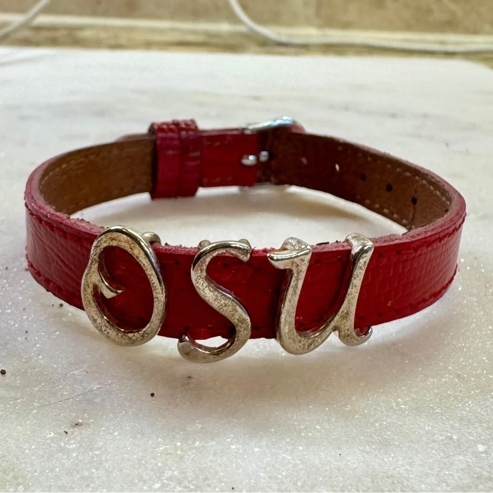 Vintage red faux